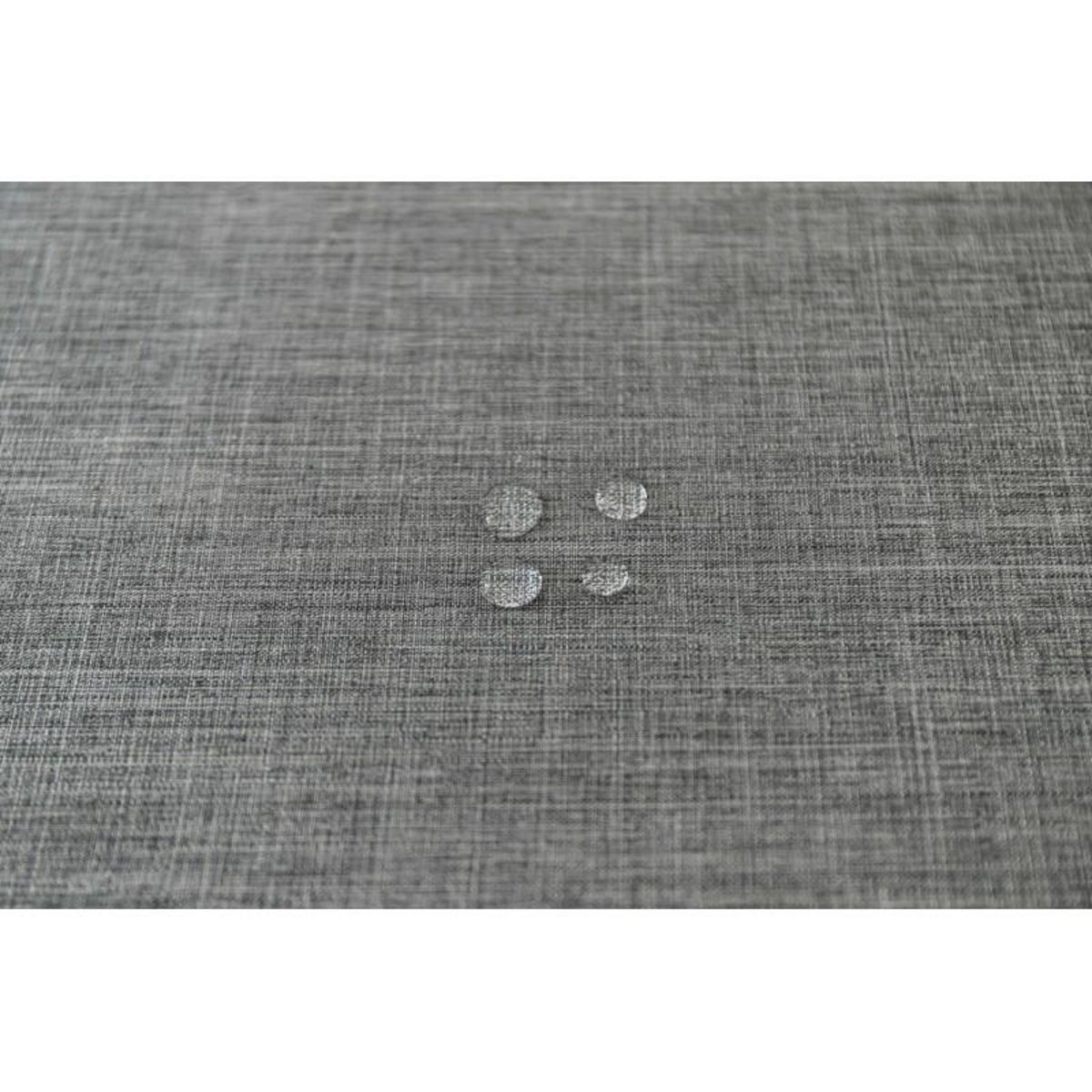 UNIVERS DECOR Nappe antitache unie Anthracite rectangulaire 145 x 240 cm
