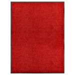 VIDAXL Paillasson lavable Rouge 90x120 cm