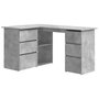 Voir la diapositive 2 : VIDAXL Bureau d'angle Gris beton 145x100x76 cm Bois d'ingenierie