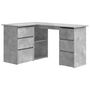 Voir la diapositive 2 : VIDAXL Bureau d'angle Gris beton 145x100x76 cm Bois d'ingenierie