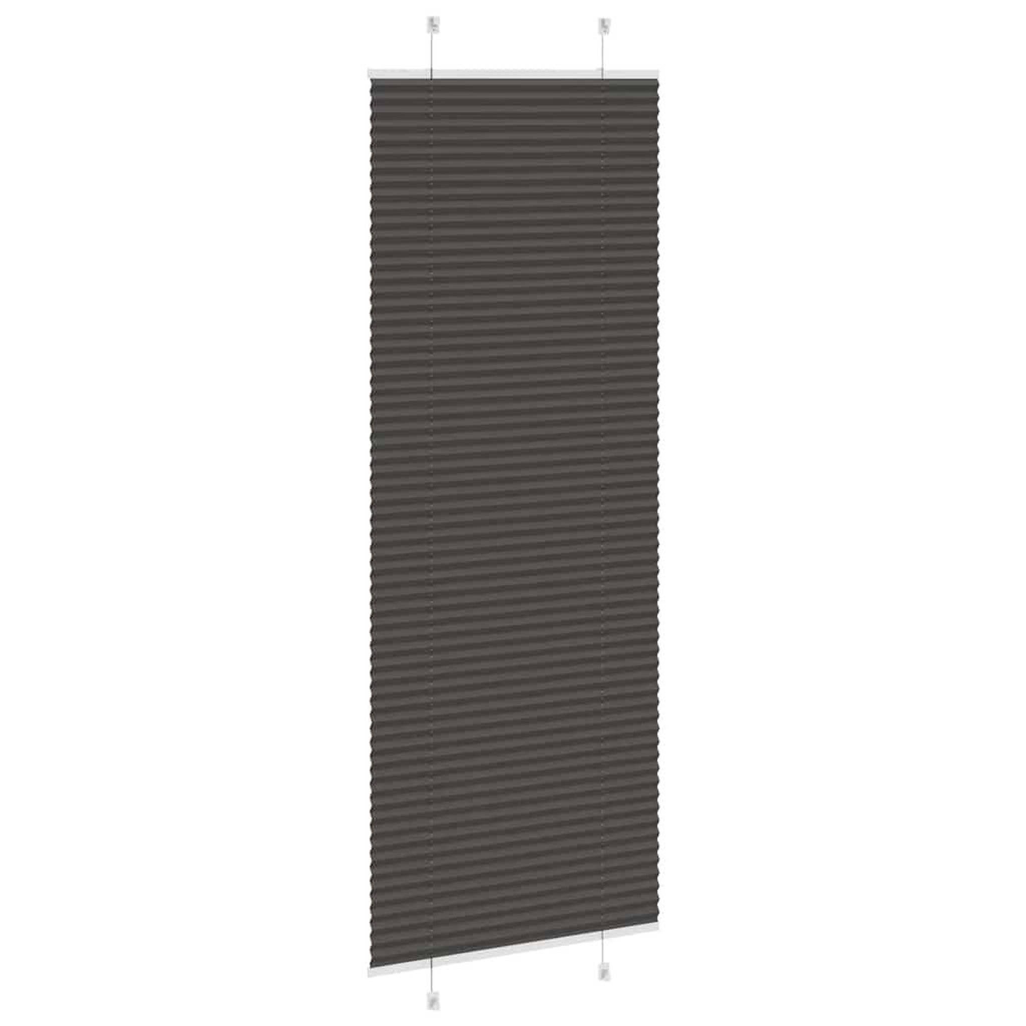 Voir la diapositive 4 : VIDAXL Store plisse noir 75x200 cm largeur du tissu 74,4 cm polyester
