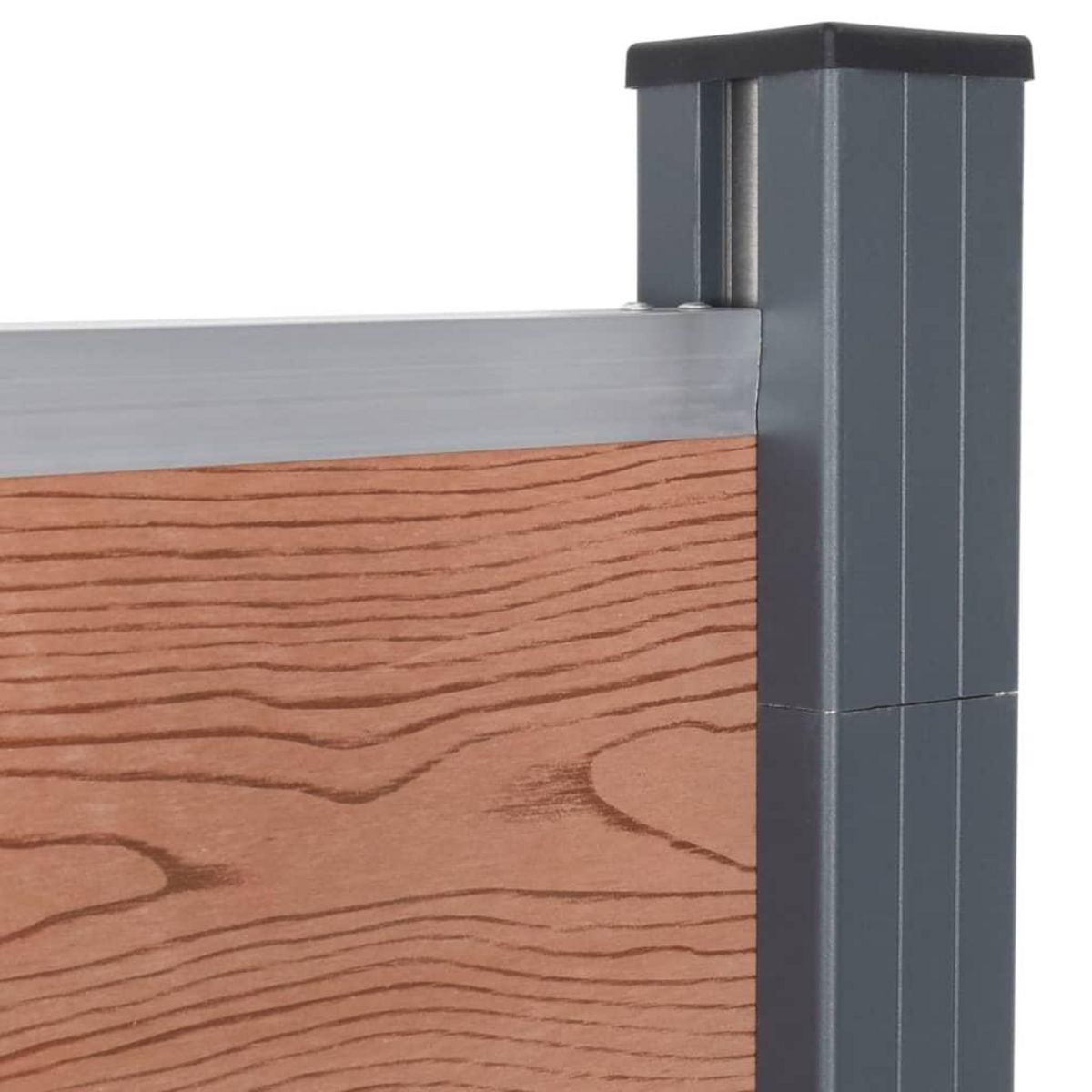 VIDAXL Ensemble de panneaux de cloture marron 180x186 cm WPC