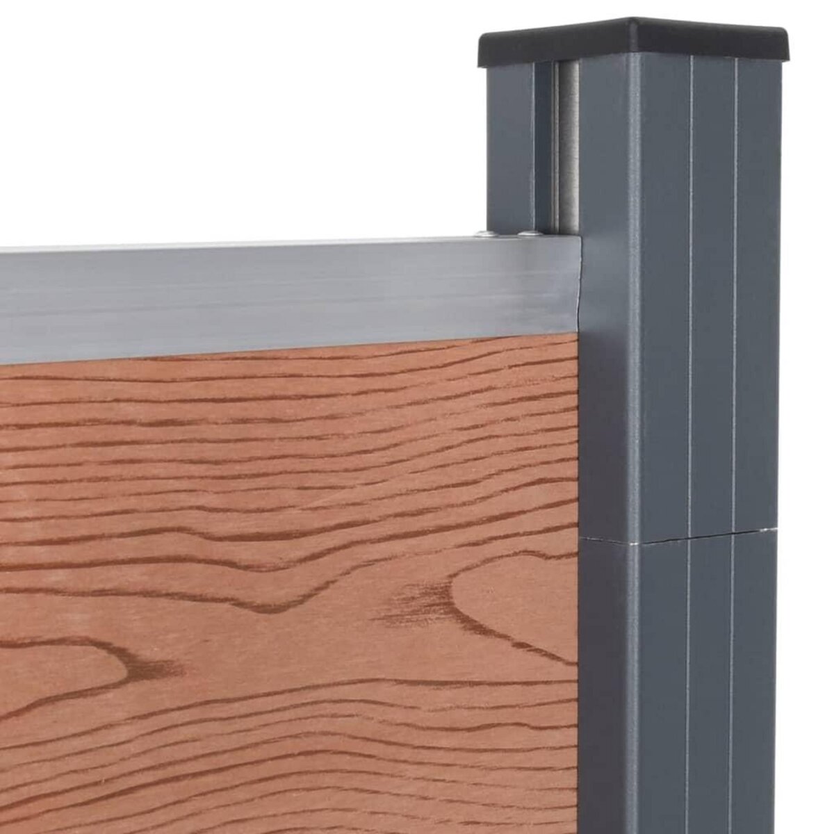 VIDAXL Ensemble de panneaux de cloture marron 180x186 cm WPC