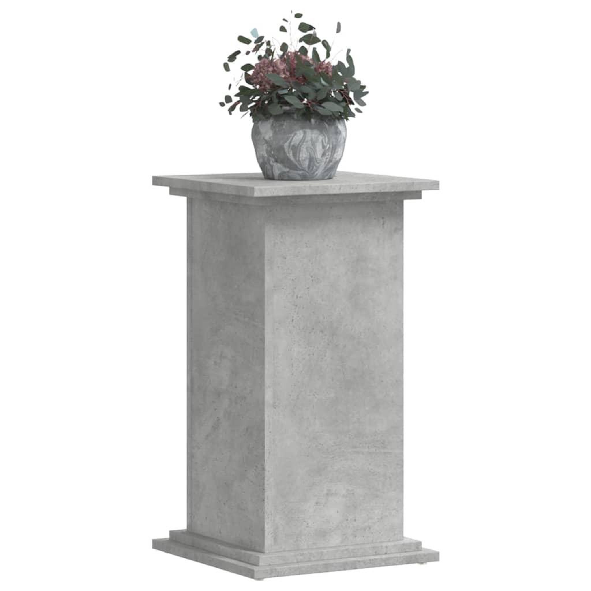 Voir la diapositive 3 : VIDAXL Support pour plantes gris beton 33x33x60 cm bois d'ingenierie
