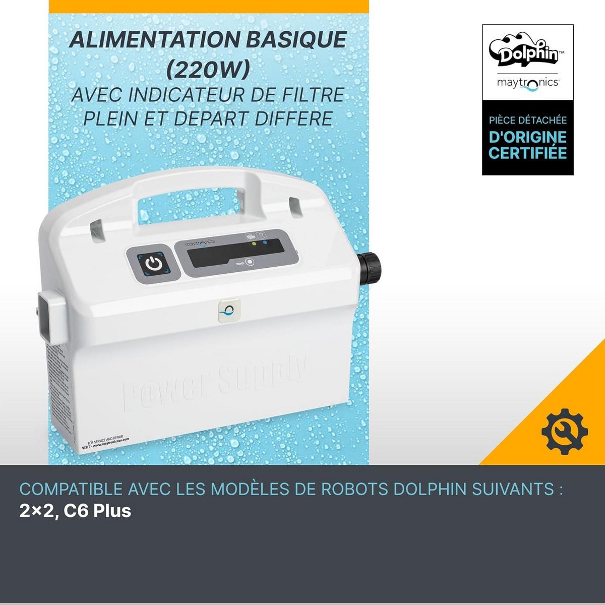 Dolphin Alimentation pour robot de collectivité 2x2 et c6 plus - 9995677-assy