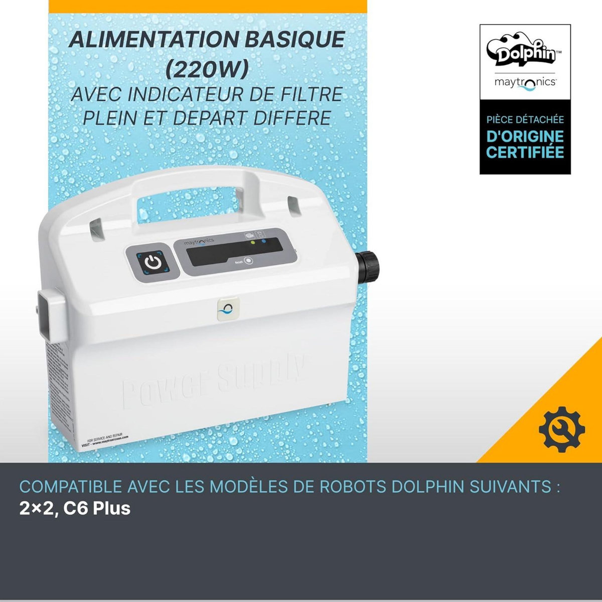 Dolphin Alimentation pour robot de collectivité 2x2 et c6 plus - 9995677-assy