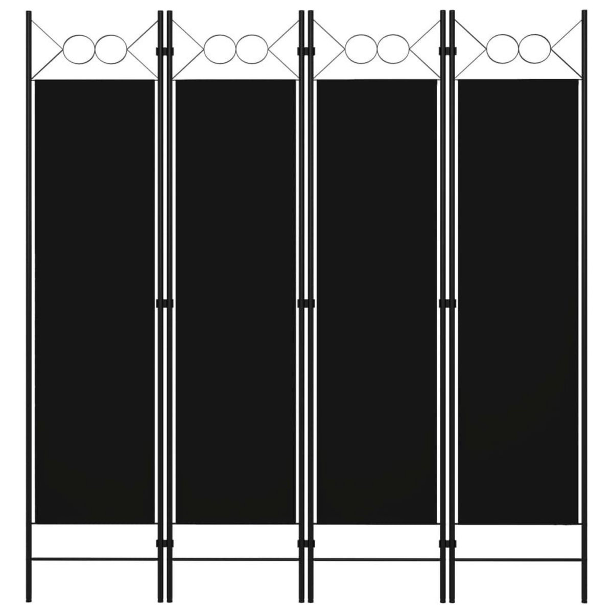 VIDAXL Cloison de separation 4 panneaux Noir 160 x 180 cm