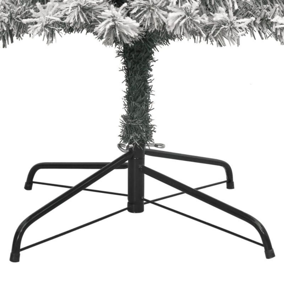 VIDAXL Sapin de Noël mince avec support et flocon de neige 300 cm PVC