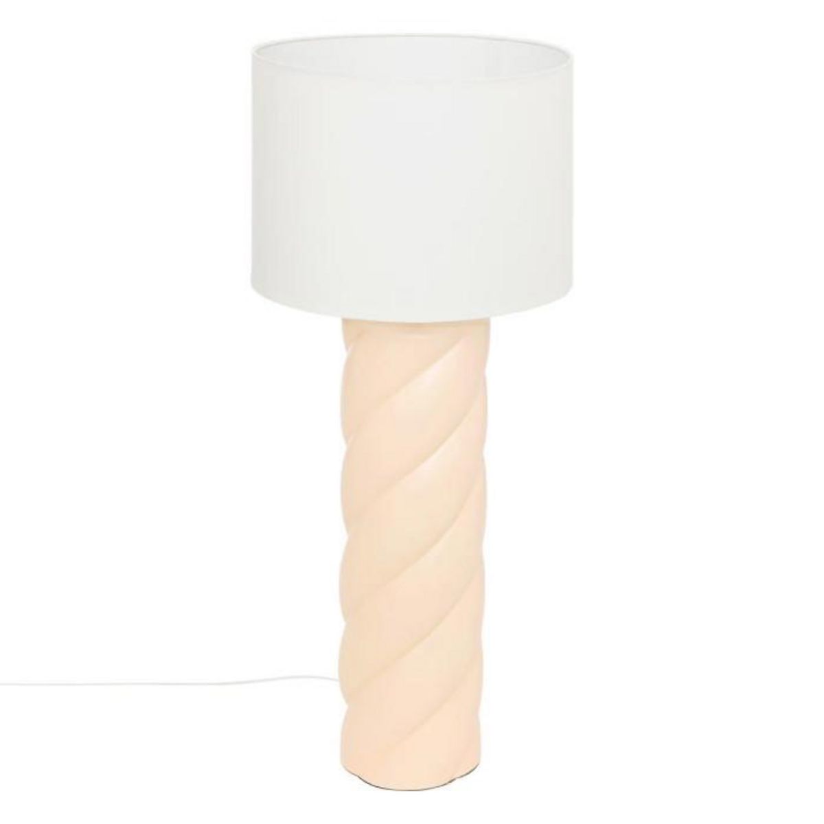 ATMOSPHERA Lampadaire Cylindre en Céramique  Noly  102cm Beige