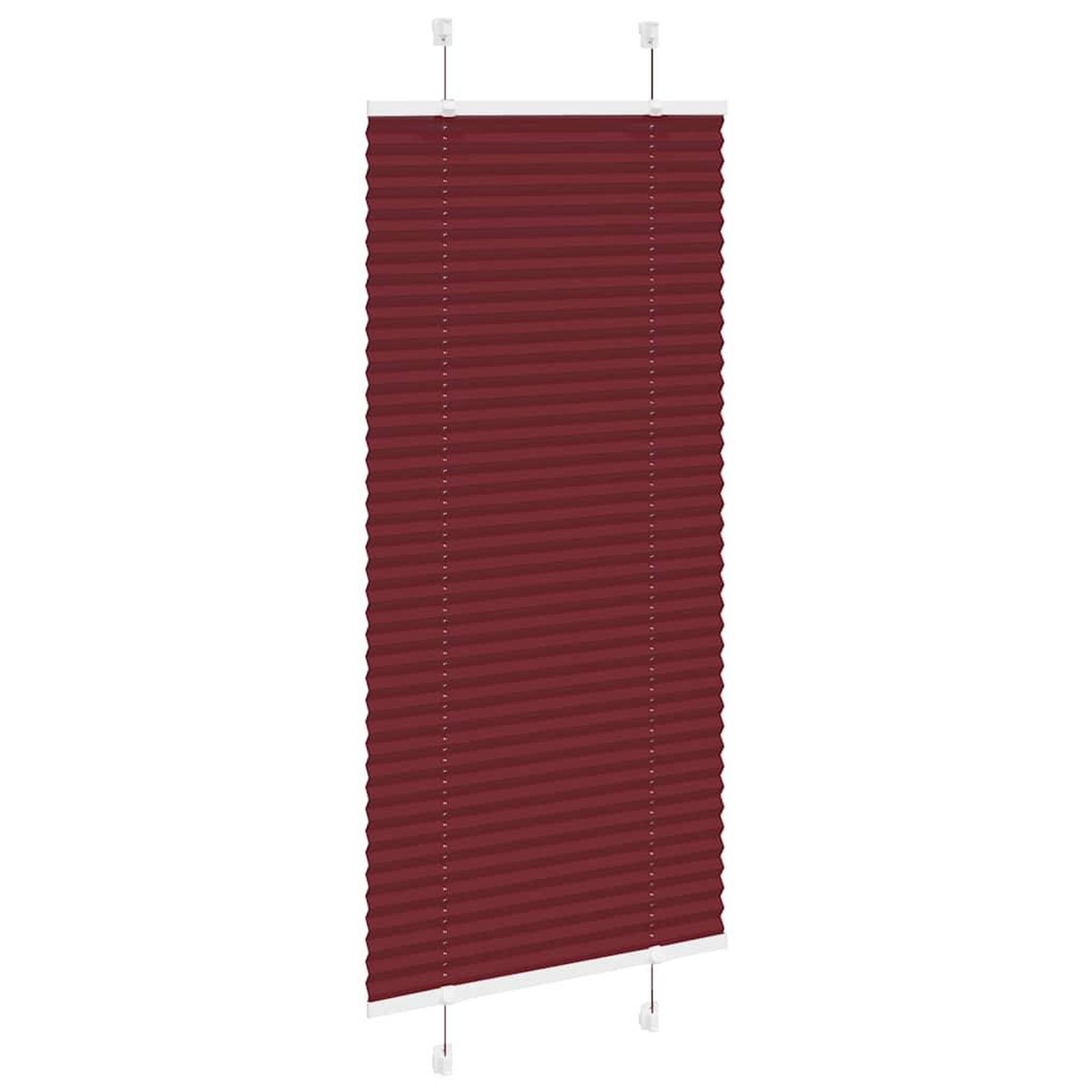 Voir la diapositive 3 : VIDAXL Store plisse rouge bordeaux 55x150 cm largeur du tissu 54,4 cm