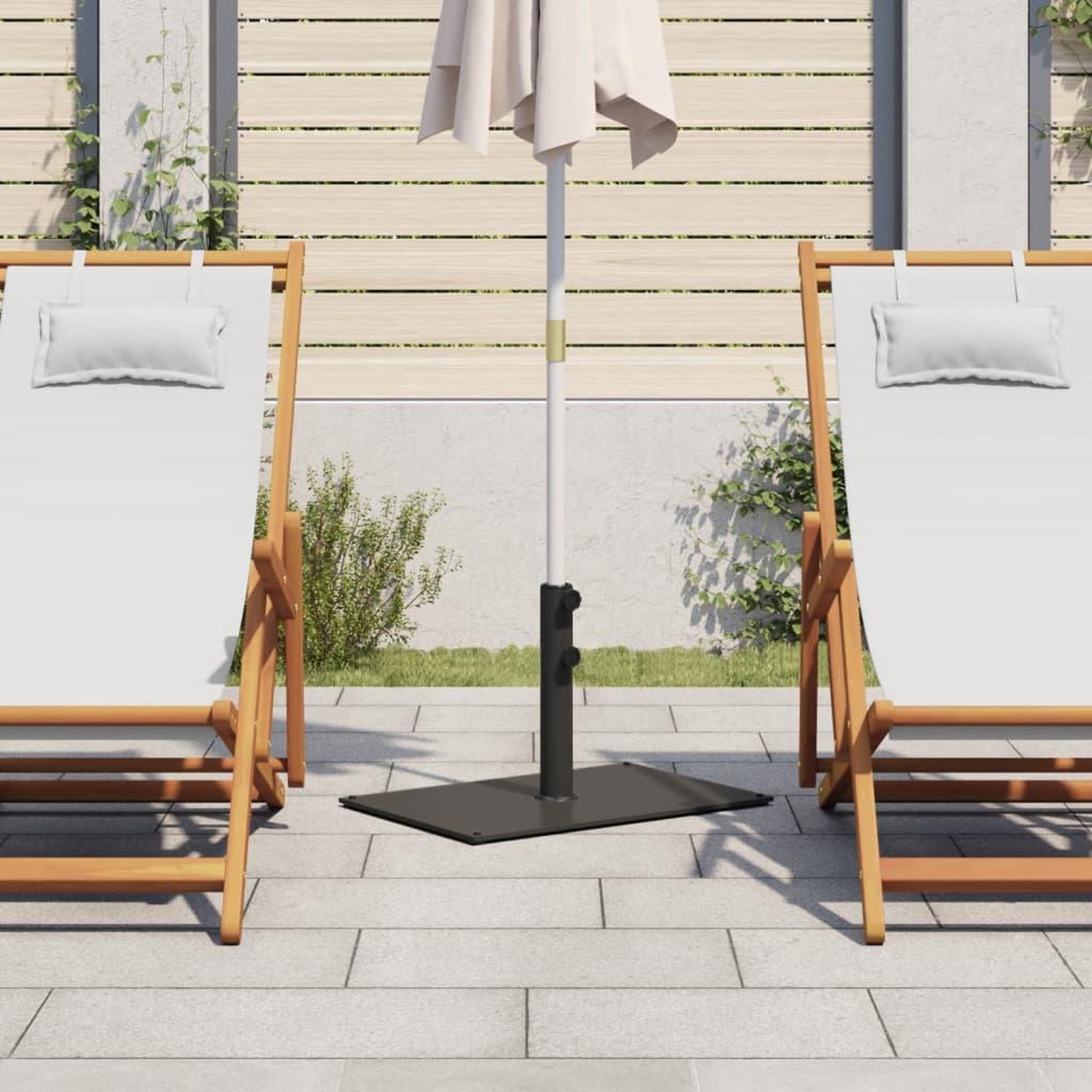 Voir la diapositive 3 : VIDAXL Base de parasol pour mats Ø32/38/48 mm 15 kg rectangulaire