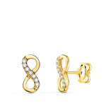 L'ATELIER D'AZUR Boucles d'Oreilles Or 18 Carats 750 Jaune - Motif Infini / Infinity