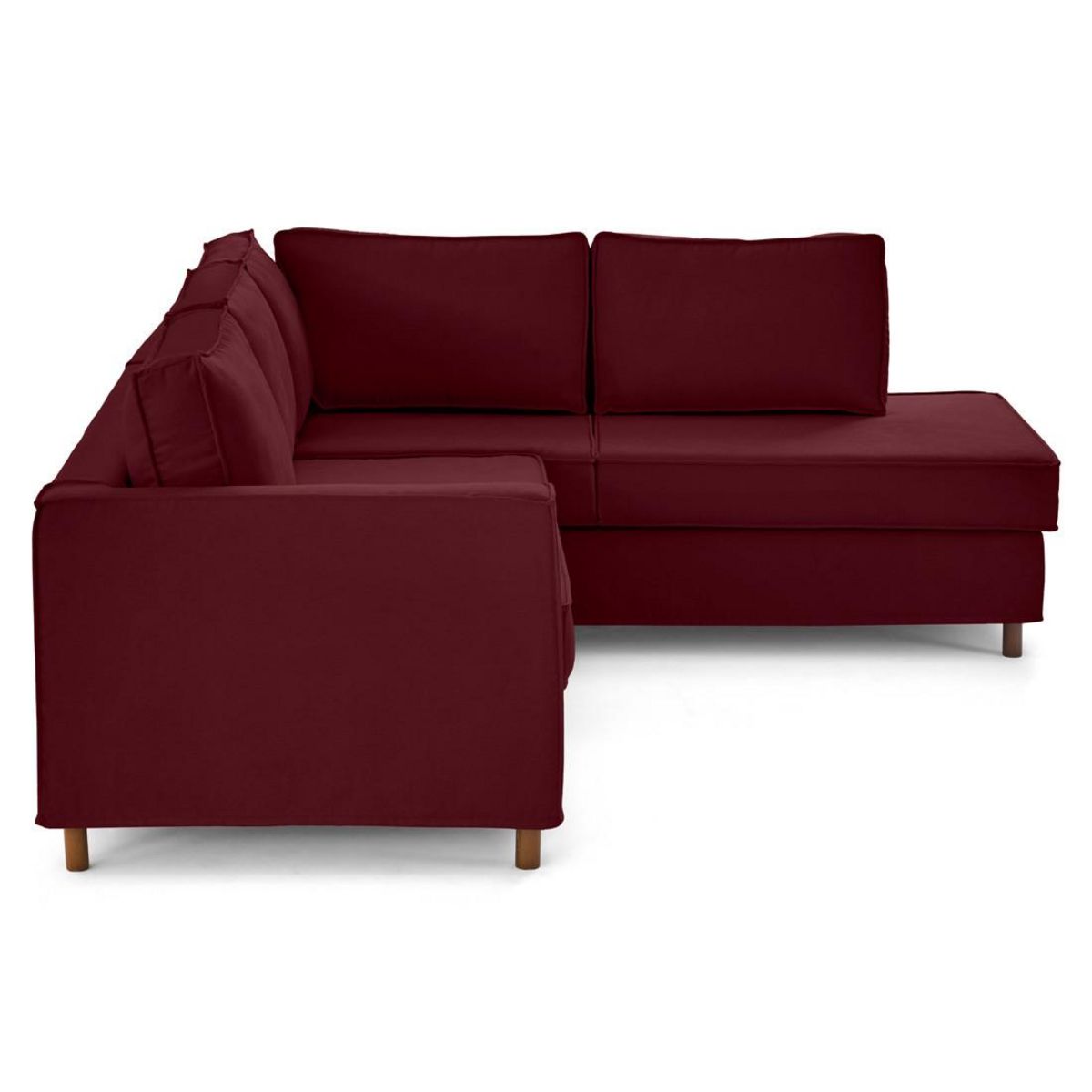 LISA DESIGN Jake - canapé déhoussable d'angle droit 5 places en tissu