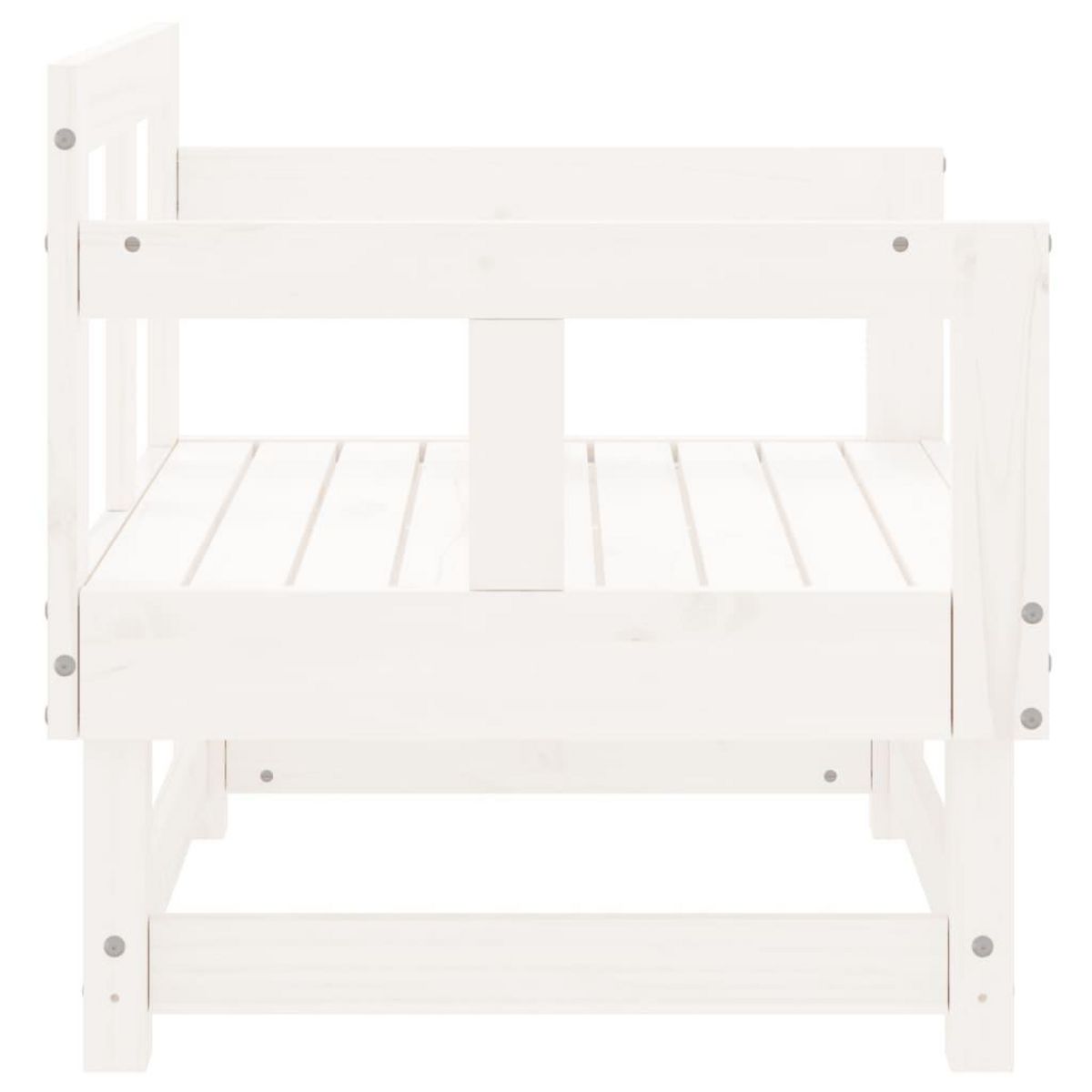VIDAXL Chaises de jardin lot de 2 blanc bois massif de pin