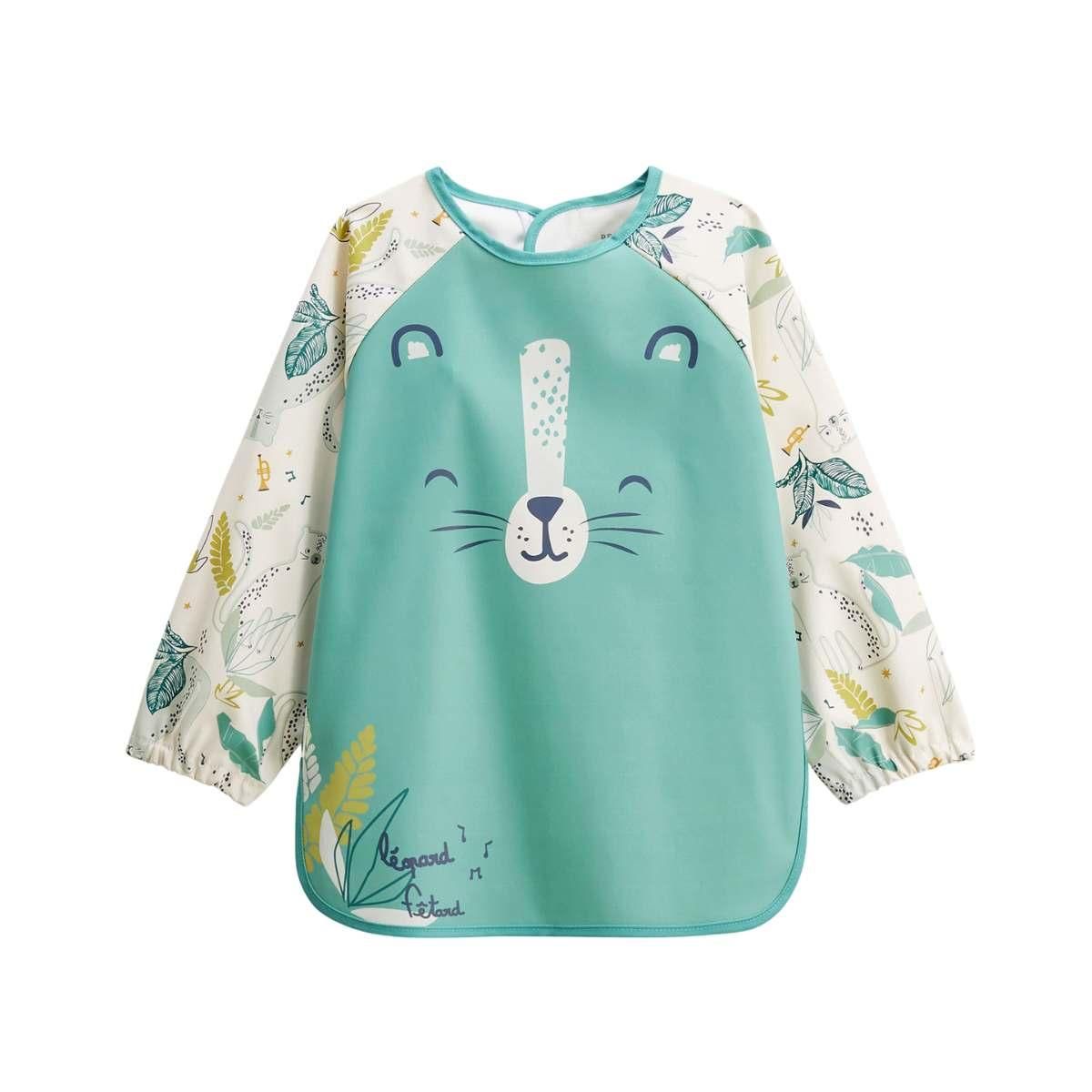 Petit Béguin Lot de 2 bavoirs tablier manches longues Oscar