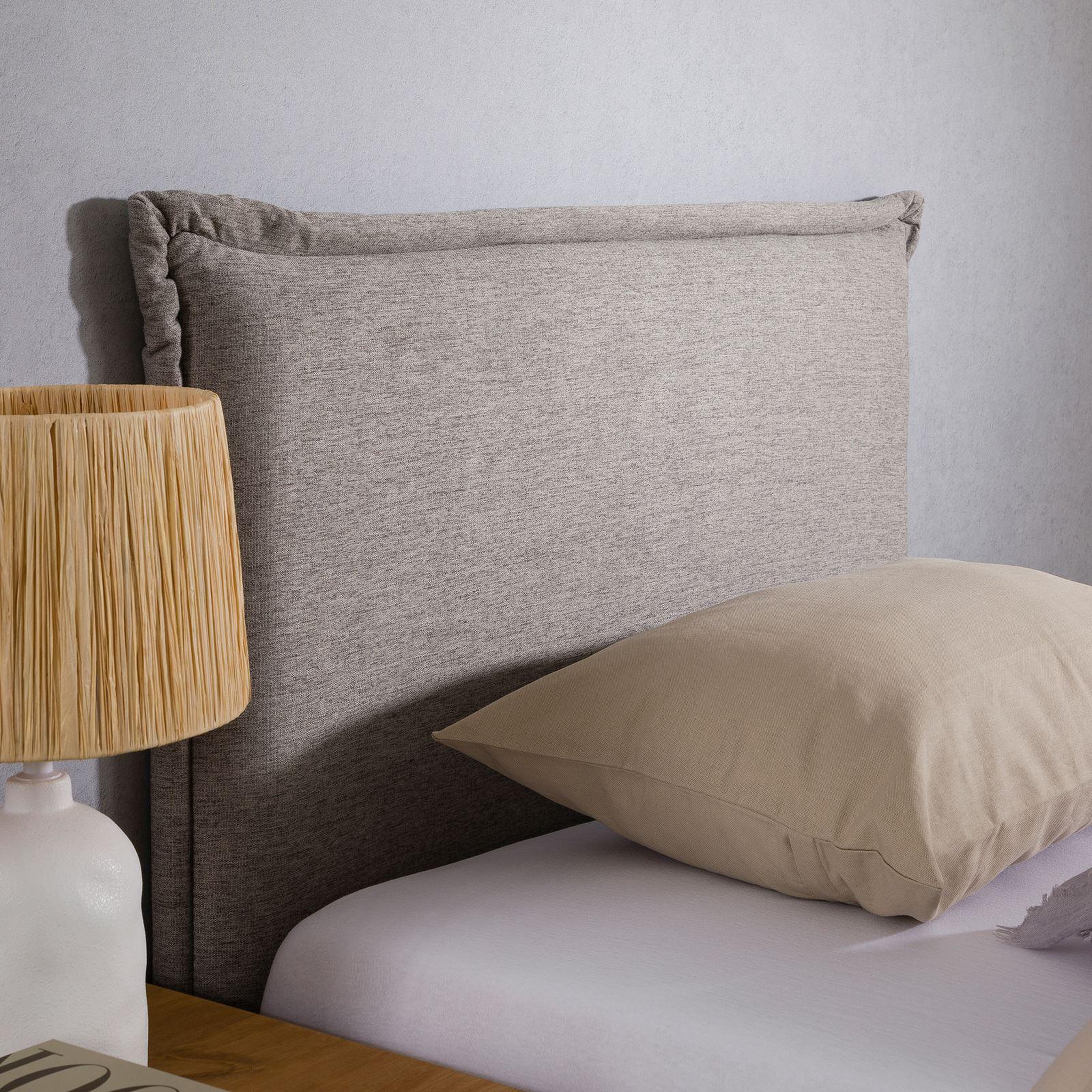 Voir la diapositive 5 : IDIMEX Tête de lit nerina 90 sur pieds, en tissu