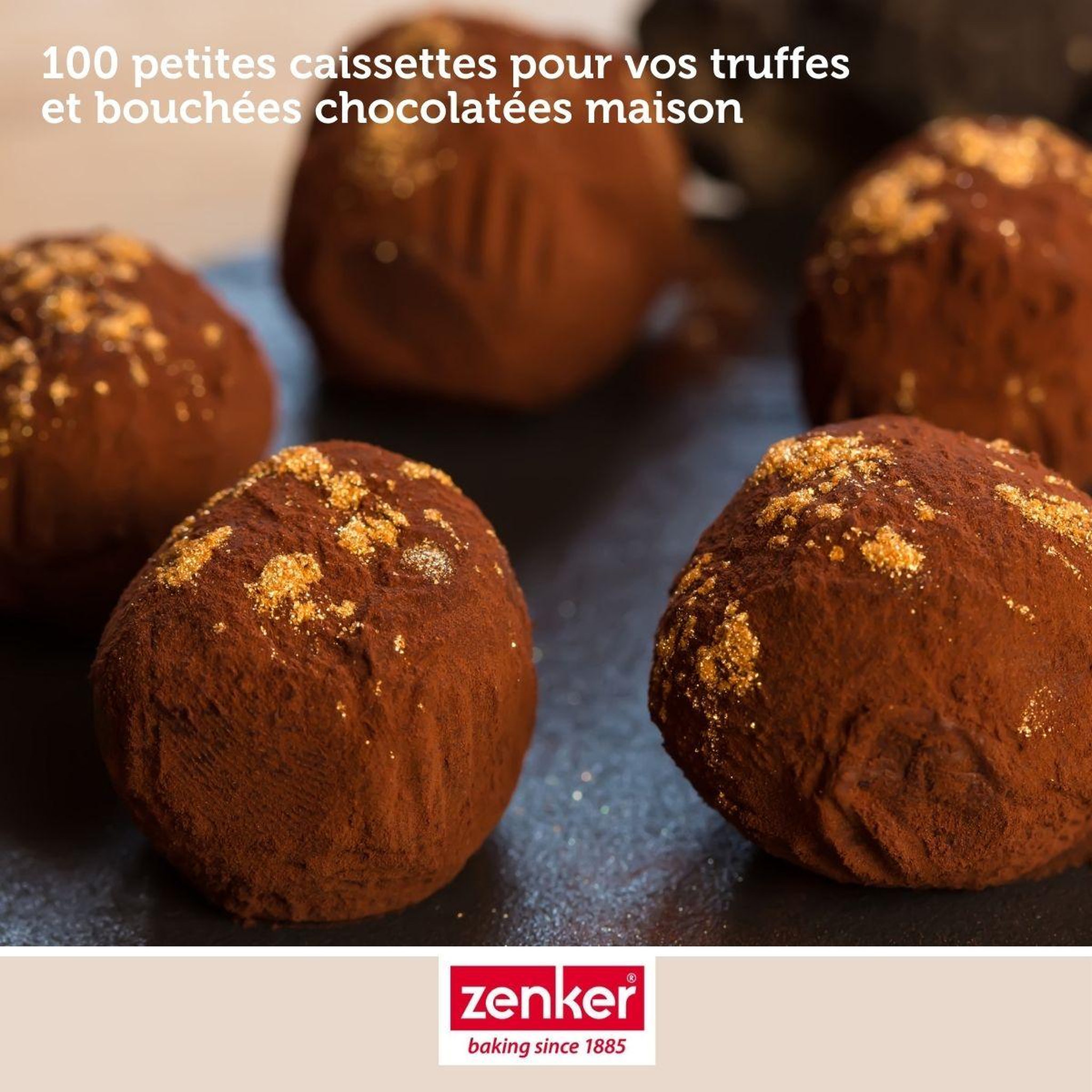 Voir la diapositive 4 : ZENKER Lot de 100 barquettes alimentaires en papier 2,5 cm zenker smart pastry
