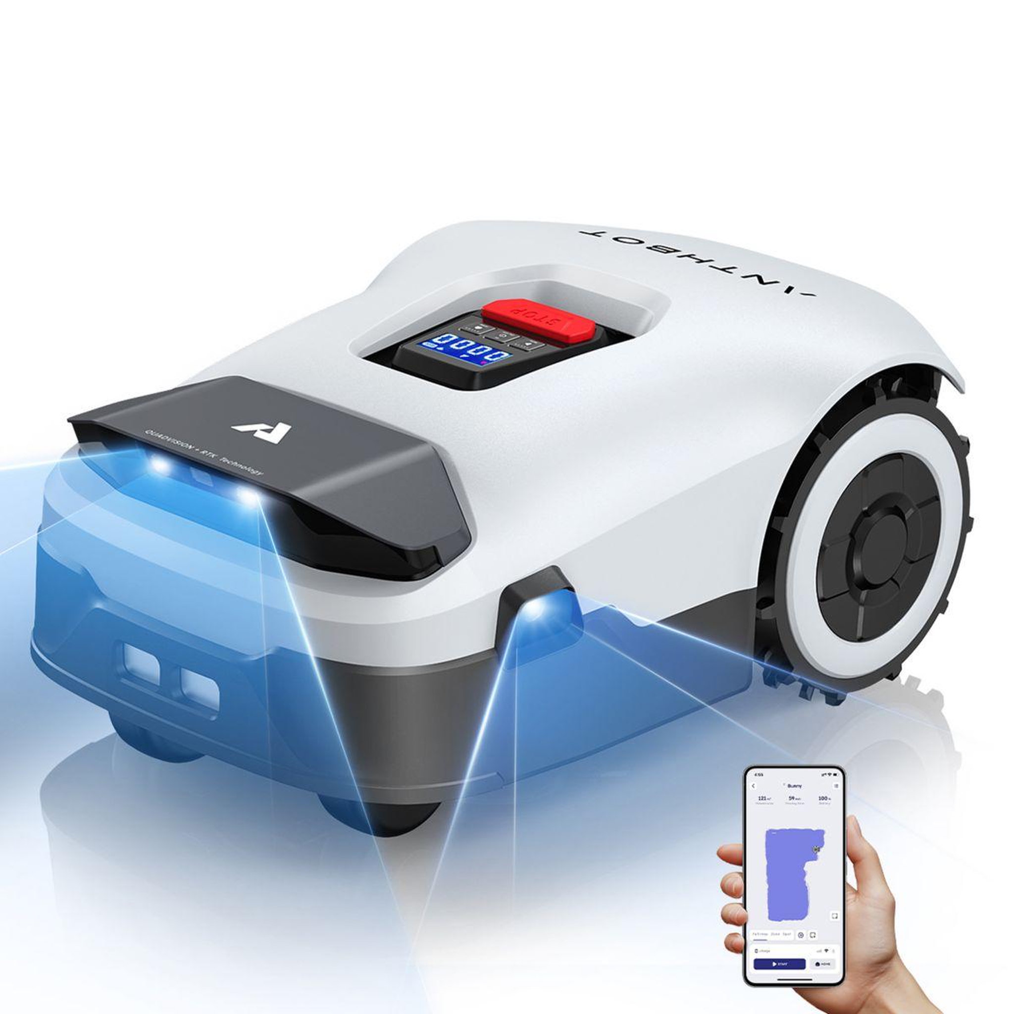 ANTHBOT Robot tondeuse genie 1000 sans fil périphérique, 1000 m² de superficie