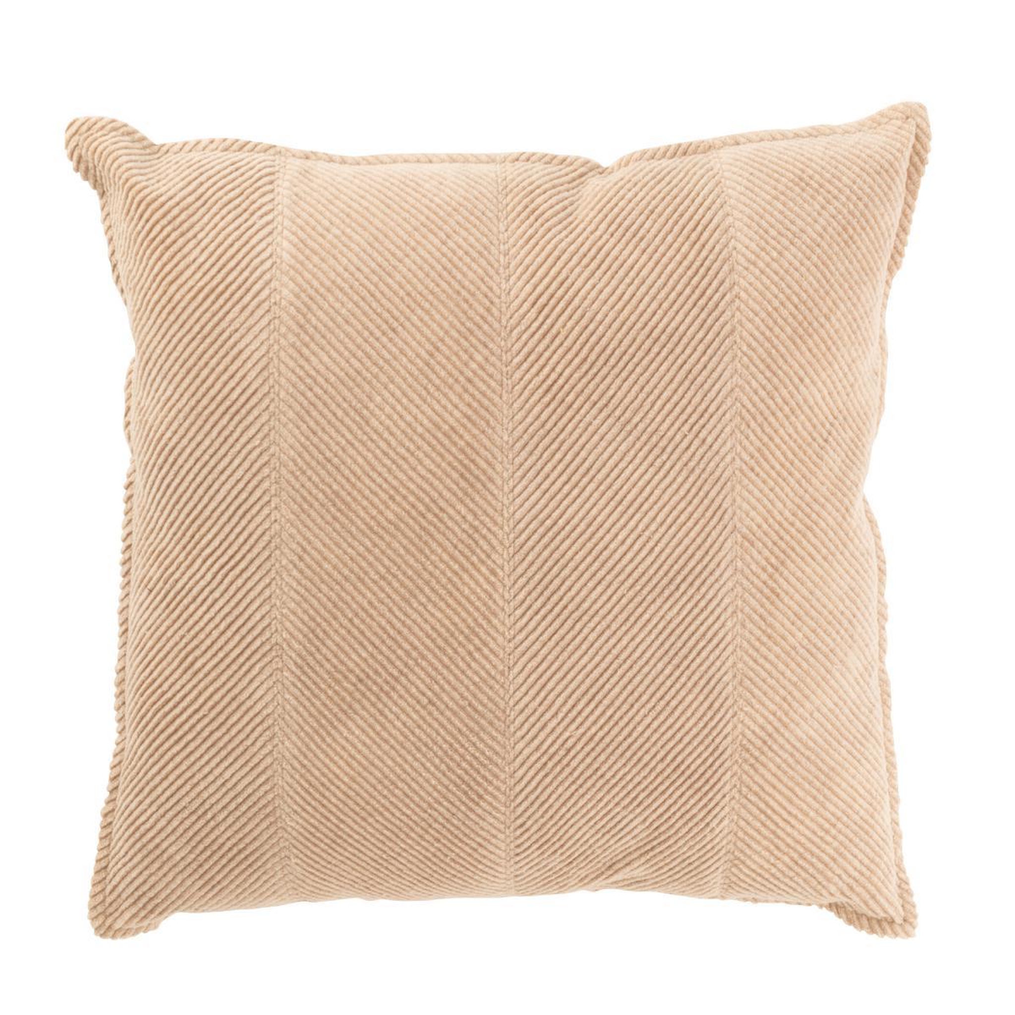 J-LINE Coussin déco à rayures  ivory dreams  45x45cm beige
