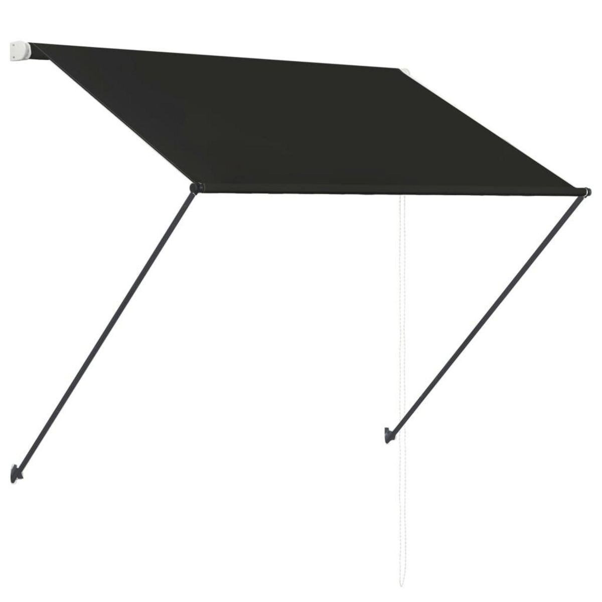 VIDAXL Auvent retractable avec LED 150x150 cm Anthracite