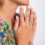 Voir la diapositive 2 : SC CRYSTAL Bague taille 54 SC Crystal ornée de Cristaux scintillants