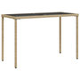 Voir la diapositive 2 : VIDAXL Table de jardin dessus en verre beige 115x54x74 cm poly rotin