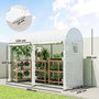 Voir la diapositive 3 : OUTSUNNY Serre de Jardin serre à tomates dim. 3 x 1 x 2 m 2 portes 4 fenêtres acier PE haute densité blanc