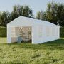 Voir la diapositive 2 : SWEEEK Tente de réception 4 x 8 m - Lutecia -  Blanc - tente de jardin idéale pour réception à utiliser comme pavillon. chapiteau ou tonnelle.