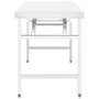 Voir la diapositive 3 : VIDAXL Table de travail pliable de cuisine 120x60x80 cm Inox