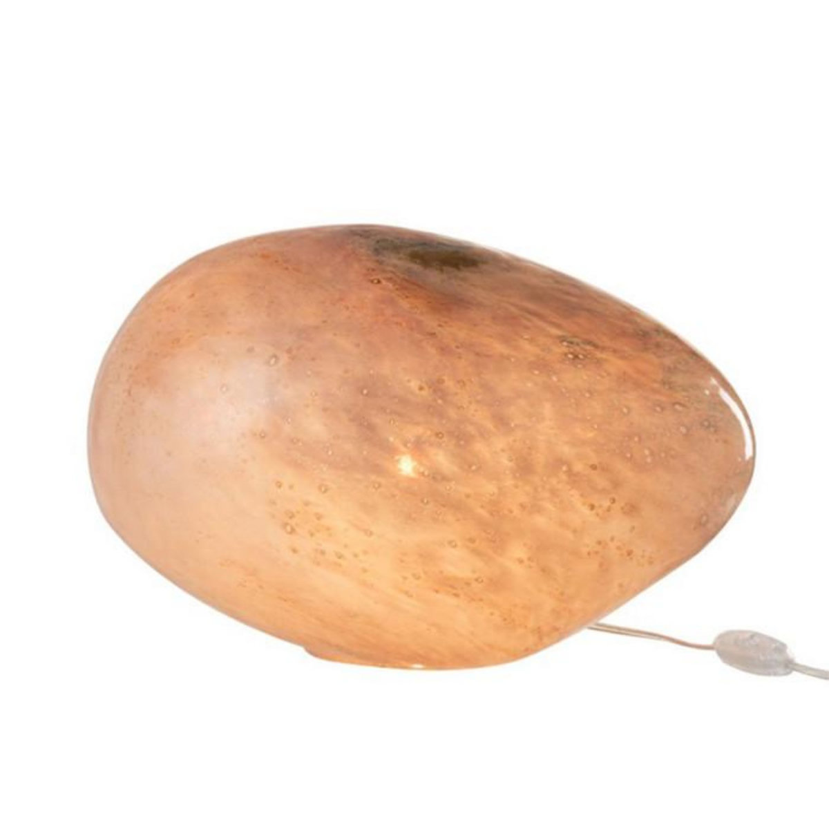 Paris Prix Lampe à Poser Ovale en Verre  Dany  40cm Rose