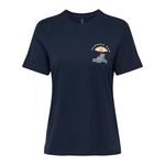 Only T shirt  Femme Only Rosemary. Coloris disponibles : Bleu