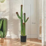Voir la diapositive 3 : HOMCOM Cactus artificiel grand réalisme plante artificielle grande taille H.111cm vert