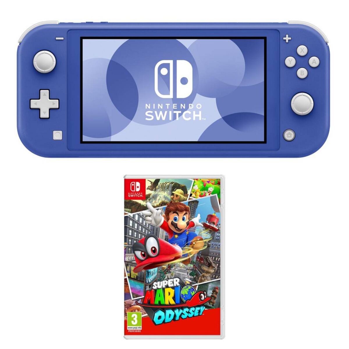 NINTENDO Console Nintendo Switch Lite Bleue + Super Mario Odyssey