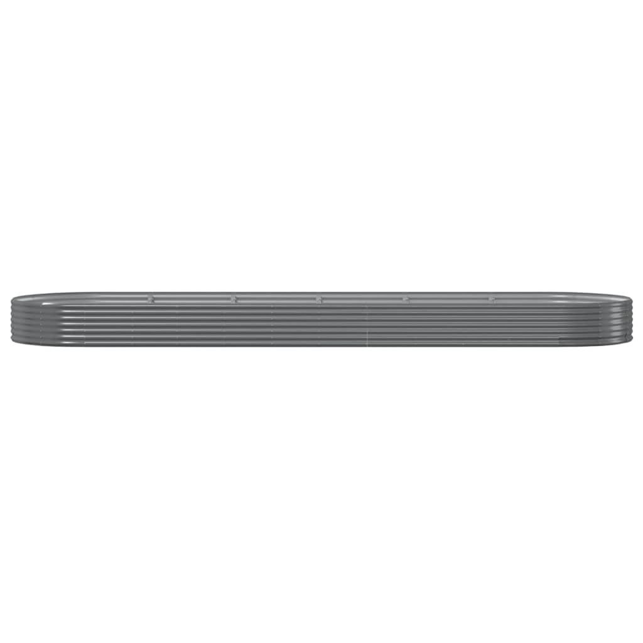 Voir la diapositive 3 : VIDAXL Lit sureleve de jardin acier galvanise 523x140x36cm gris