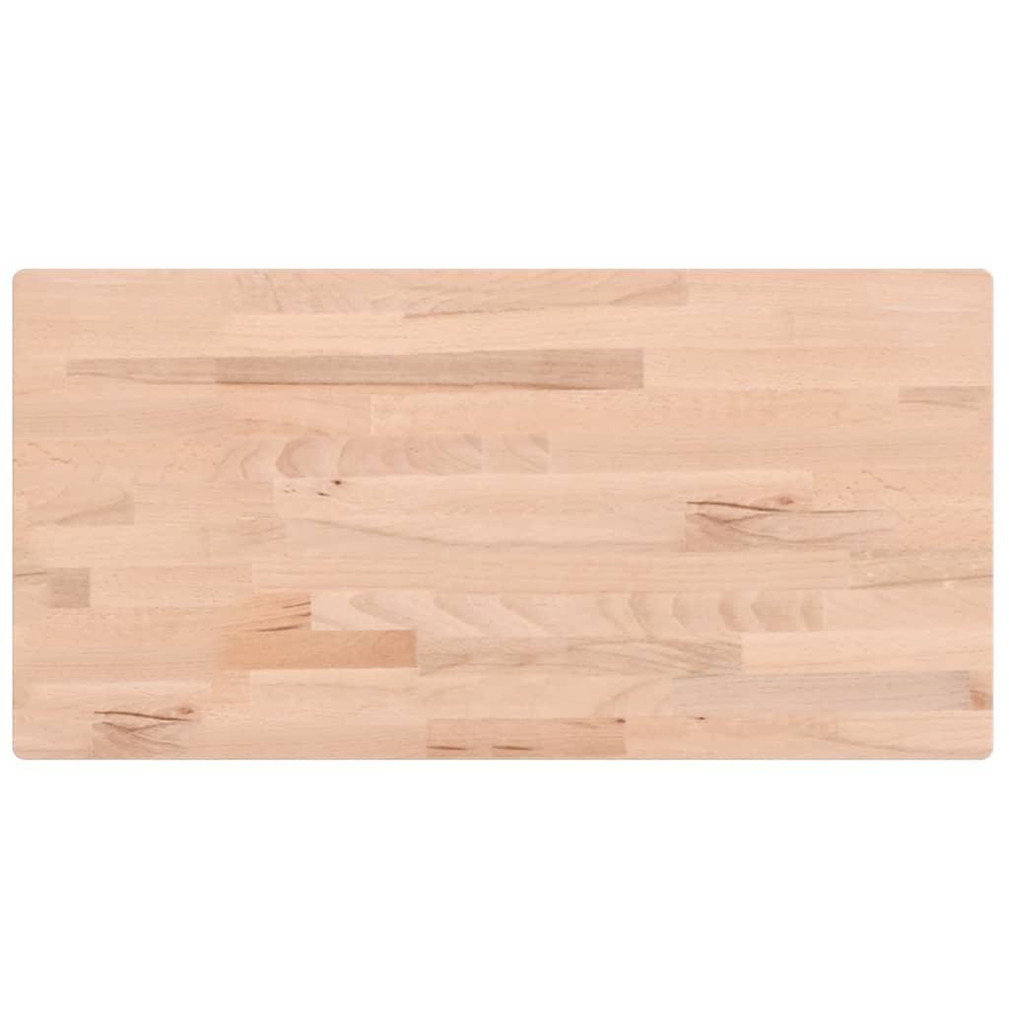 Voir la diapositive 2 : VIDAXL Dessus de table 100x50x1,5cm rectangulaire bois massif de hetre