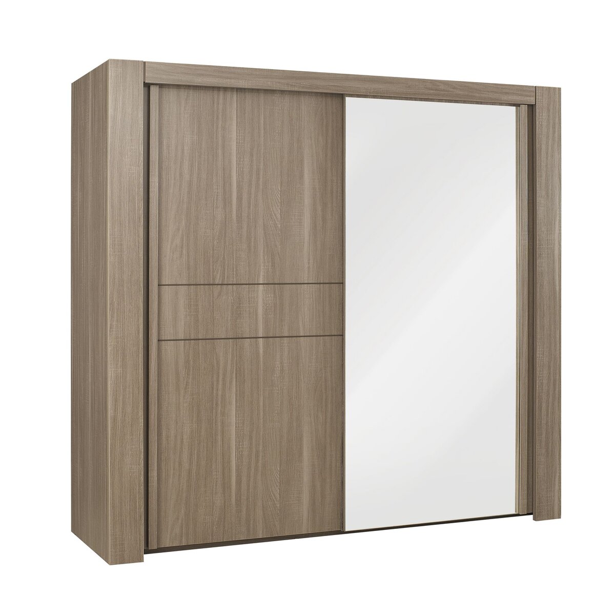 GAMI Armoire 2 portes coulissante avec miroir L250cm ALLIANCE pas cher