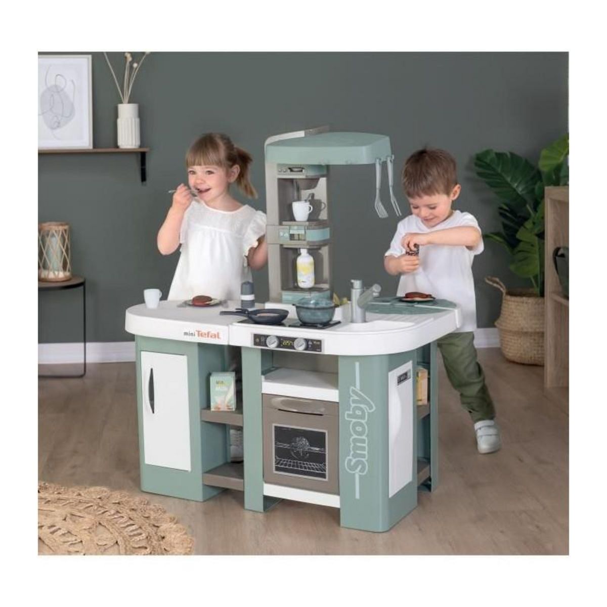 SMOBY Tefal cuisine studio xl bubble avec fonction magic bubble - 34 accessoires- des 3 ans