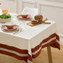 Voir la diapositive 4 : ATMOSPHERA Nappe en Coton  Nuba  150x250cm Blanc