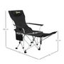 Voir la diapositive 3 : OUTSUNNY Lot de 2 chaises de camping pliantes - repose-pied amovible, rangements - sac transport - noir