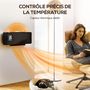Voir la diapositive 5 : HOMCOM Chauffage soufflant mural 2000W chauffage céramique PTC radiateur réglable timer oscillant télécommande blanc