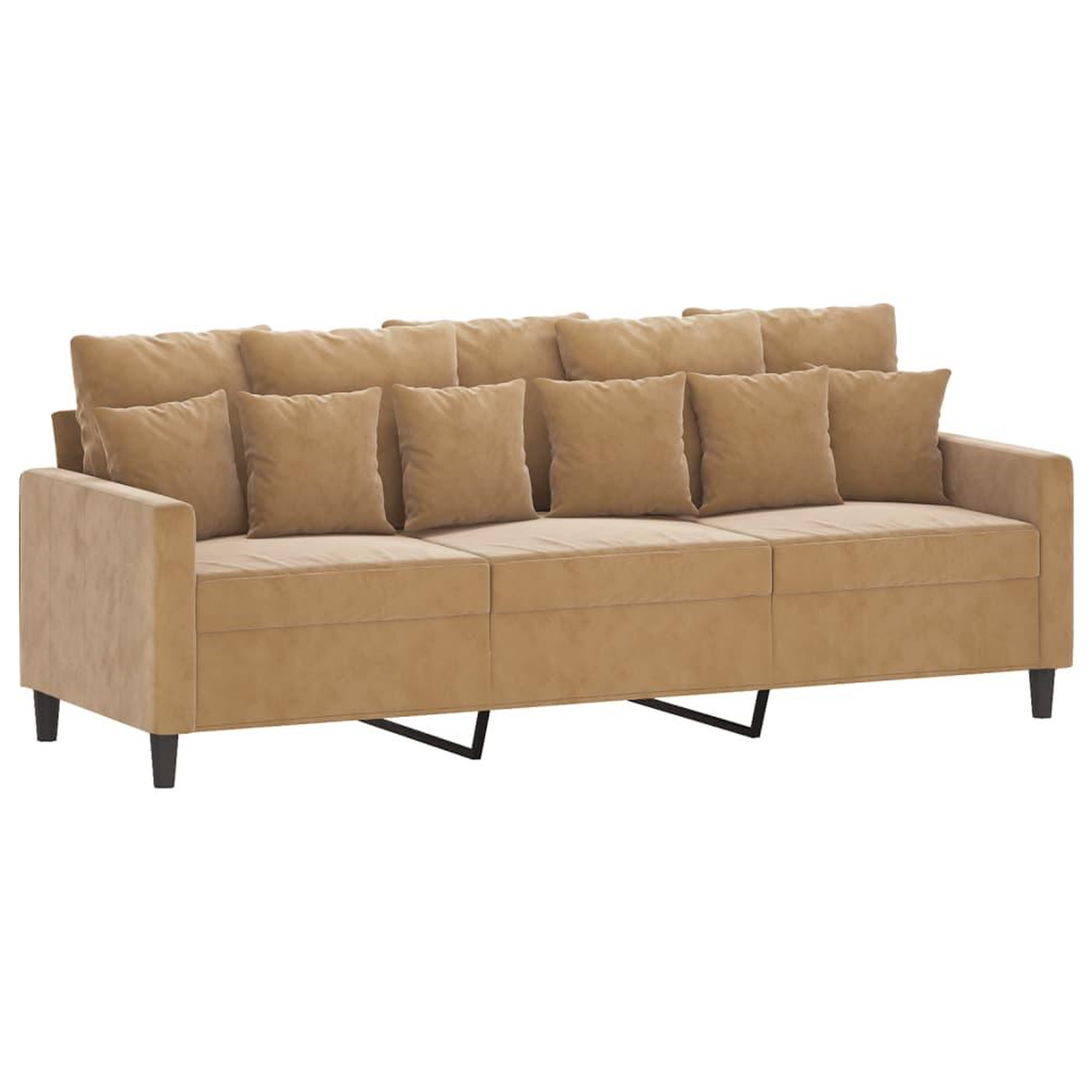 Voir la diapositive 4 : VIDAXL Ensemble de canapes 2 pcs avec coussins Marron Velours