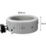 Voir la diapositive 4 : Habitat et Jardin Spa gonflable  4 places  Santorin  - 180 x 180 x 65 cm - Gris