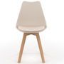 Voir la diapositive 3 : ID MARKET Lot de 6 chaises scandinaves SARA beige pour salle à manger