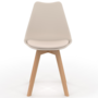 Voir la diapositive 3 : ID MARKET Lot de 6 chaises scandinaves SARA beige pour salle à manger