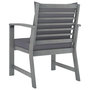 Voir la diapositive 4 : VIDAXL Chaises de jardin lot de 2 avec coussins gris fonce Bois acacia