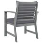 Voir la diapositive 4 : VIDAXL Chaises de jardin lot de 2 avec coussins gris fonce Bois acacia