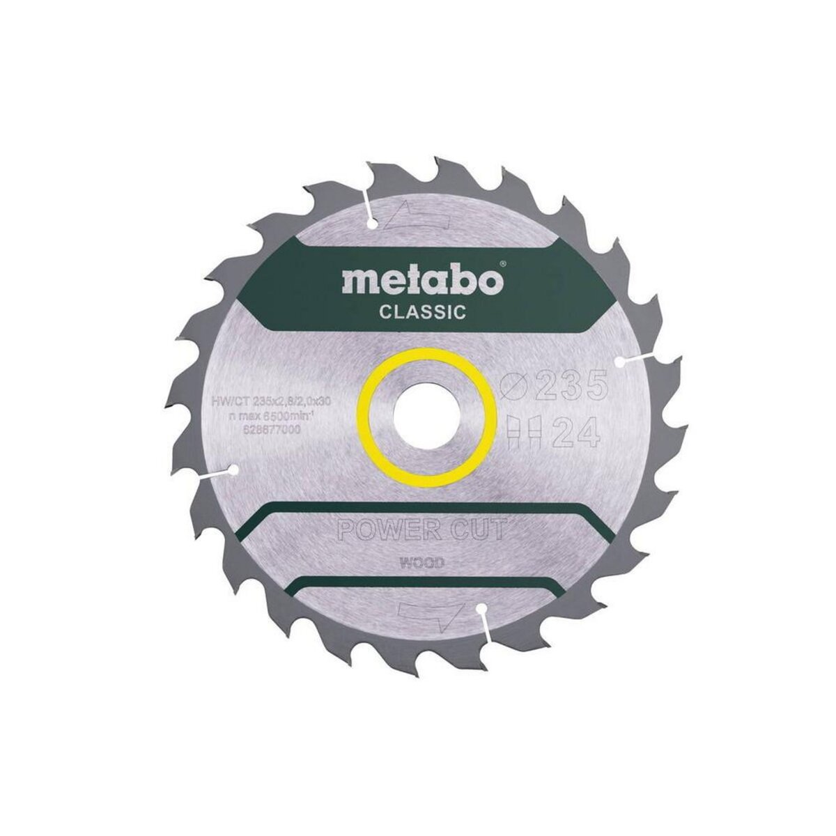 METABO SAS Lame de scie « power cut wood - classic » 235x30 Z24 WZ 18°