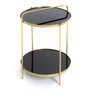 Voir la diapositive 1 : Paris Prix Table d'Appoint Design  Proty  51cm Or & Noir