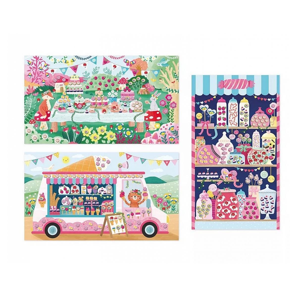 Juratoys-Janod Kit Créatif Mini Canes Gourmandises : Décorez Vos Tableaux avec des Sucreries