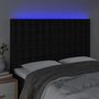 Voir la diapositive 3 : VIDAXL Tete de lit a LED Noir 144x5x118/128 cm Tissu